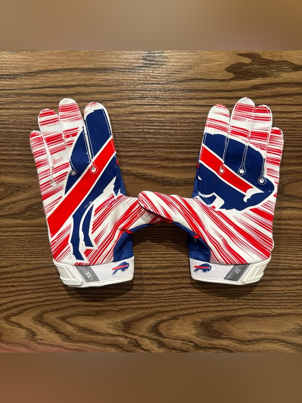 Size XL Nike Buffalo Bills Vapor Jet 3.0 Receiver DB Gloves - PGF339-041